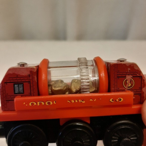 2003 Thomas The Train Wooden Railway Sodor Mining Company Gold Sifting Car READ - Picture 6 of 14
